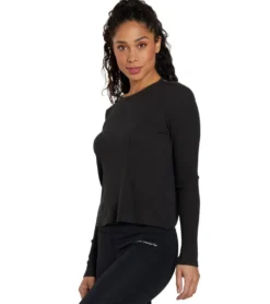 Spiritual Gangster Twist Long Sleeve Ballet Rib Top