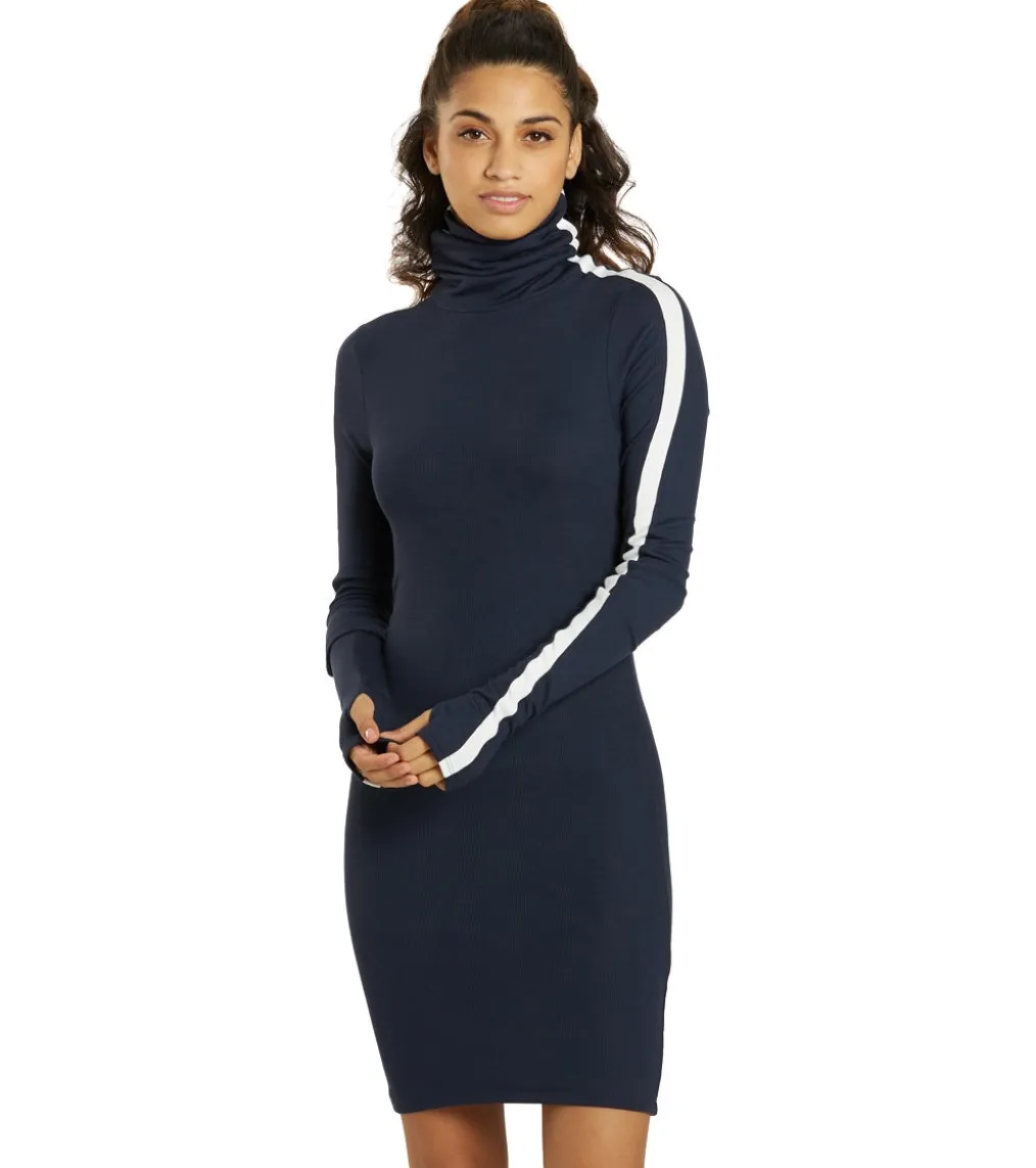 Splits 59 Jackson Rib Turtleneck Dress