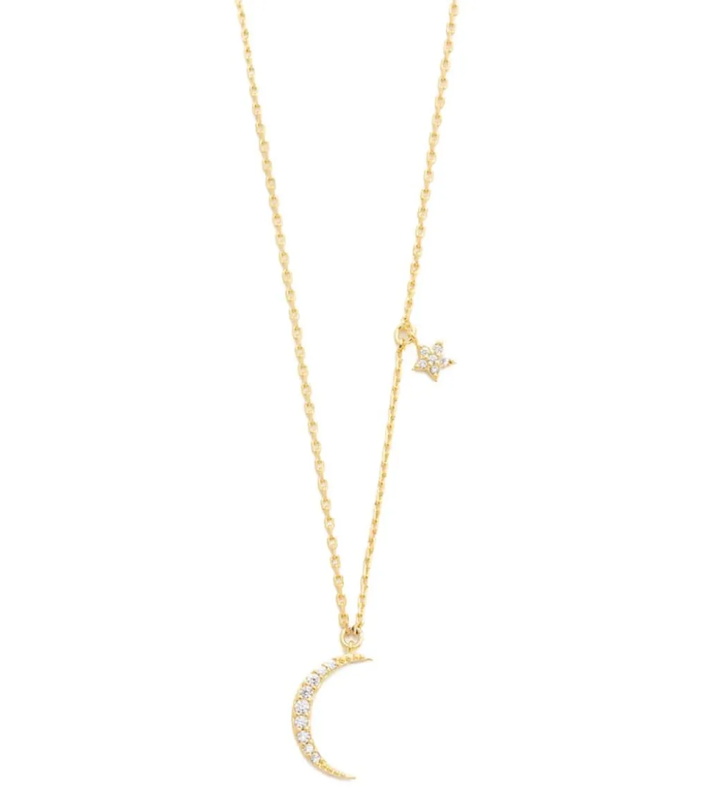 TAI Jewelry Moon Pendant with Star Charm