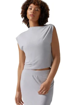 Tavi Brushed Tec Knit Asymmetrical Tee
