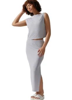 Tavi Brushed Tec Knit Midi Skirt