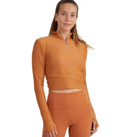 Thrive Societe Reflective Zip Crop Top