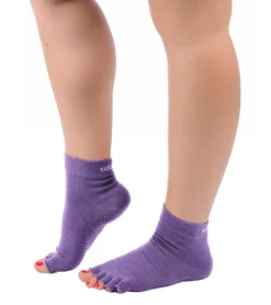 Toesox Ankle Length Half-Toe Yoga Grip Socks