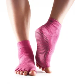 Toesox Ankle Length Half-Toe Yoga Grip Socks