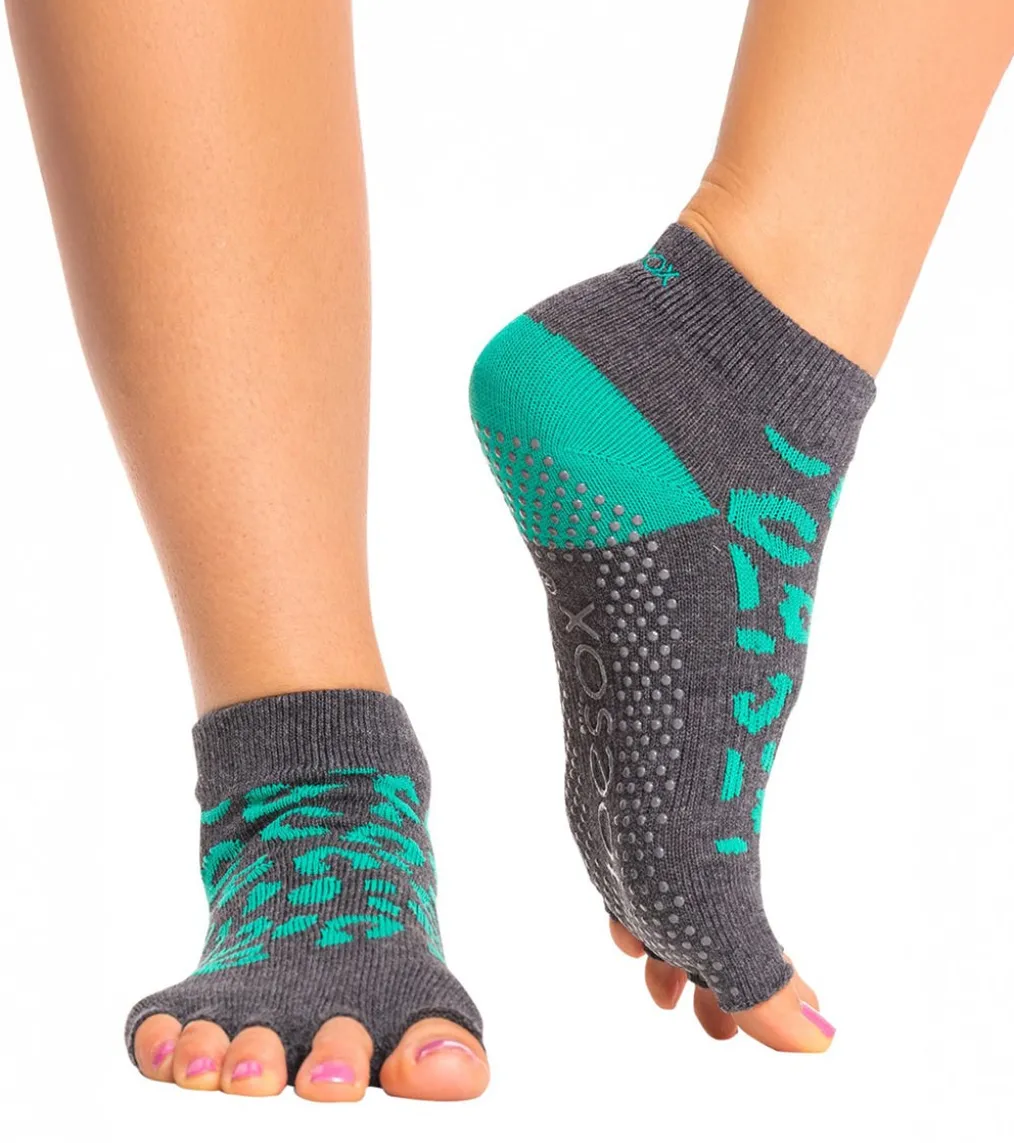 Toesox Ankle Length Half-Toe Yoga Grip Socks
