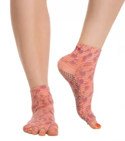 Toesox Ankle Length Half-Toe Yoga Grip Socks