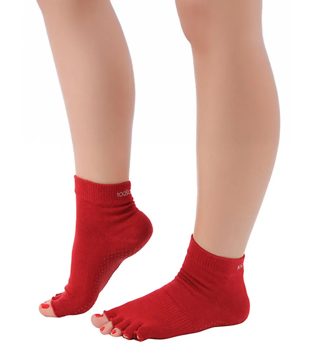Toesox Ankle Length Half-Toe Yoga Grip Socks