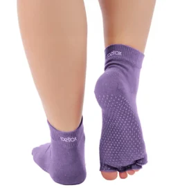 Toesox Ankle Length Half-Toe Yoga Grip Socks