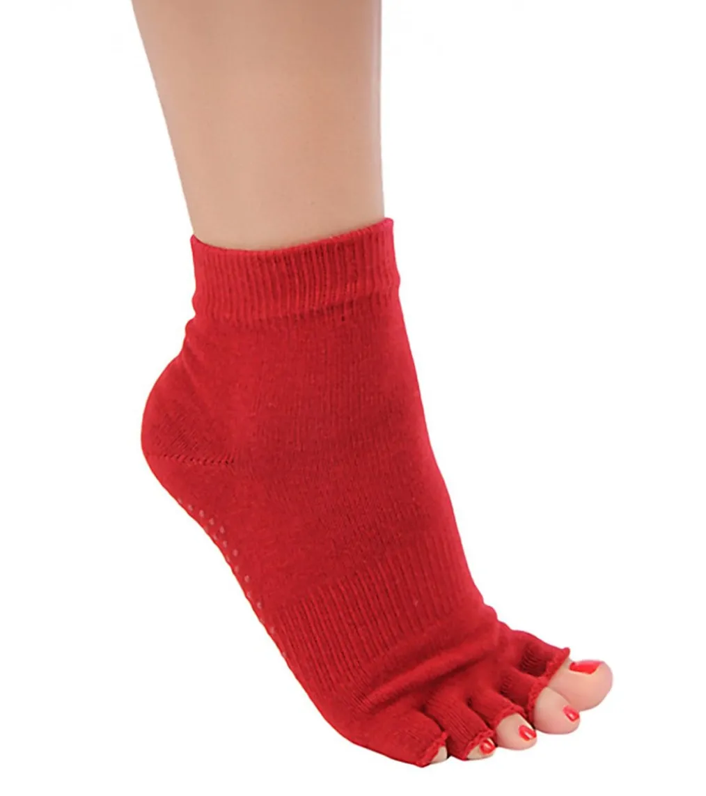 Toesox Ankle Length Half-Toe Yoga Grip Socks