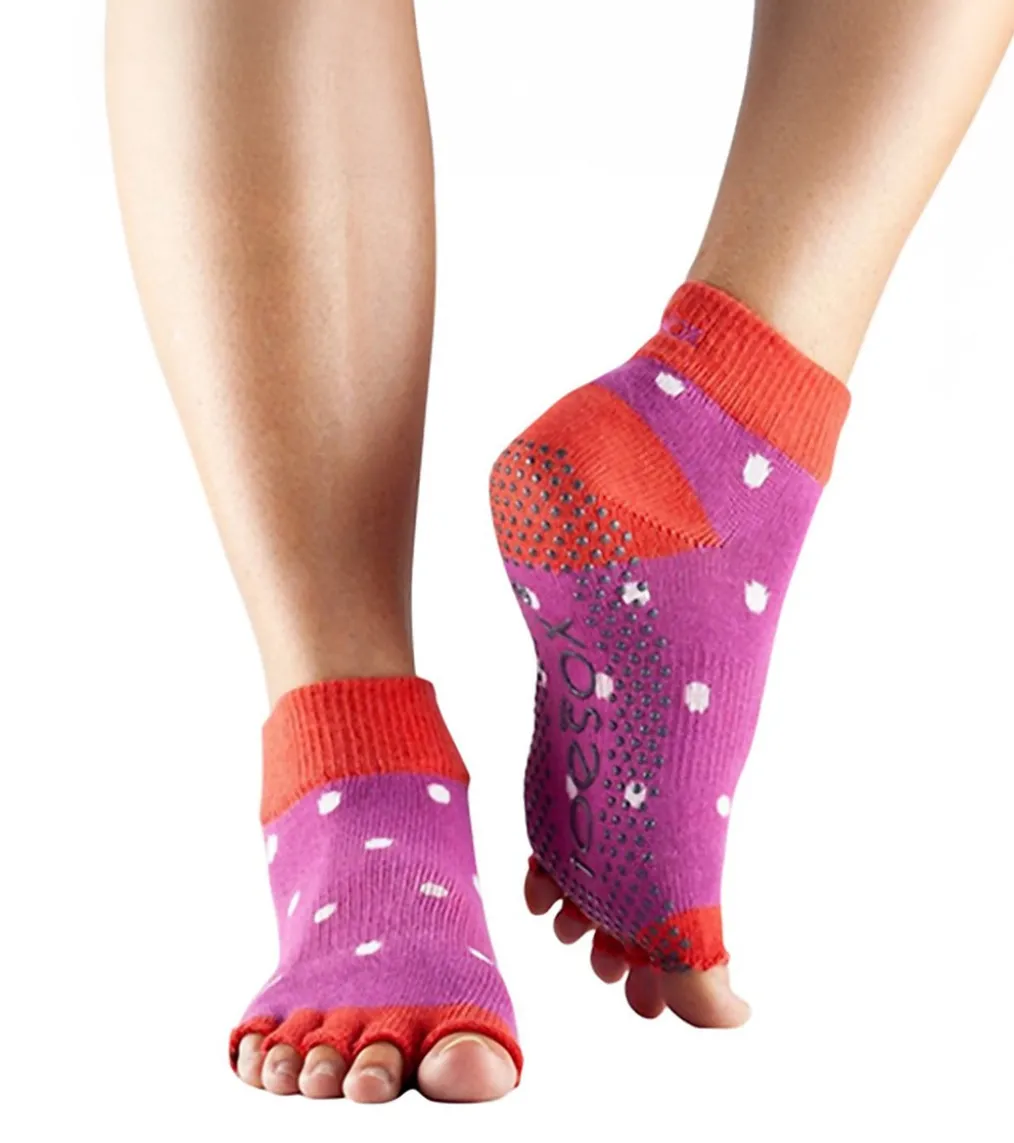 Toesox Ankle Length Half-Toe Yoga Grip Socks