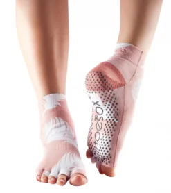 Toesox Ankle Length Half-Toe Yoga Grip Socks