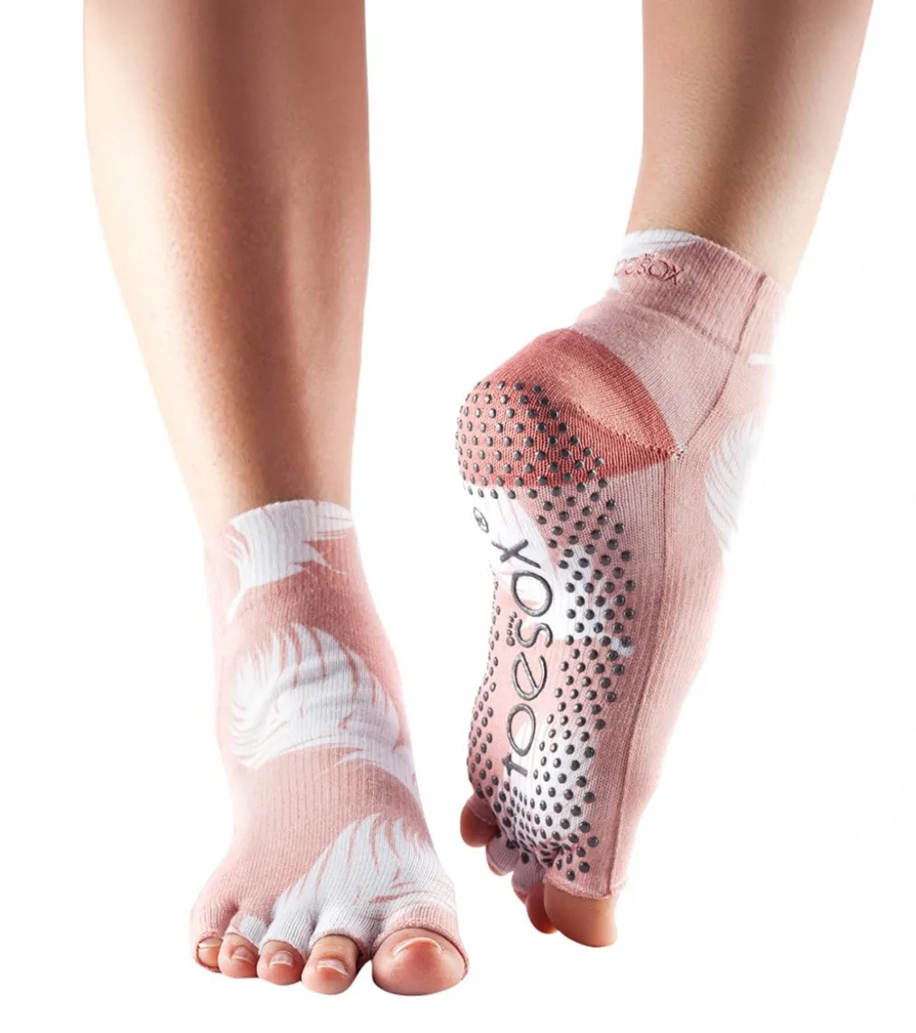 Toesox Ankle Length Half-Toe Yoga Grip Socks