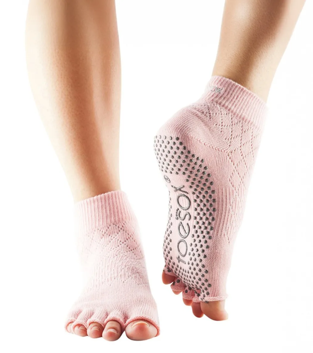 Toesox Ankle Length Half-Toe Yoga Grip Socks