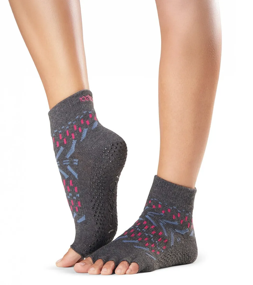 Toesox Ankle Length Half-Toe Yoga Grip Socks