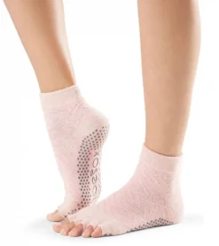 Toesox Ankle Length Half-Toe Yoga Grip Socks