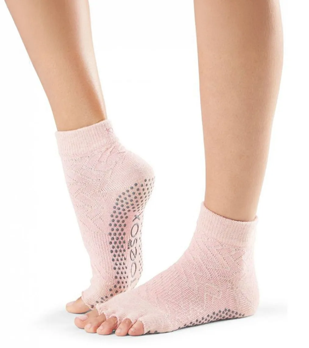 Toesox Ankle Length Half-Toe Yoga Grip Socks