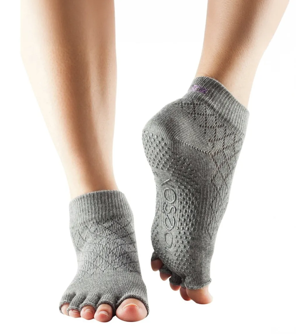 Toesox Ankle Length Half-Toe Yoga Grip Socks