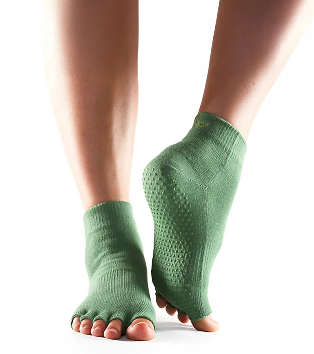 Toesox Ankle Length Half-Toe Yoga Grip Socks