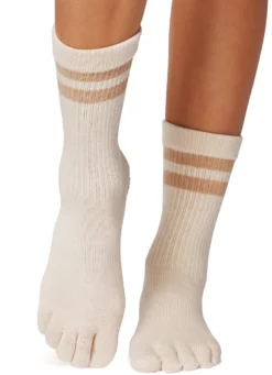 Toesox Crew Full Toe Grip Socks