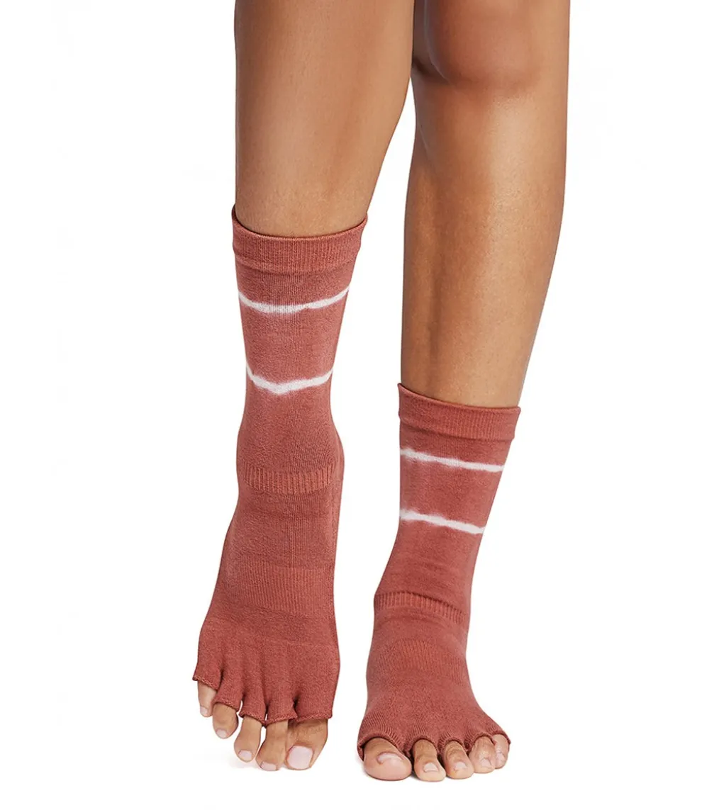 Toesox Crew Half Toe Grip Socks