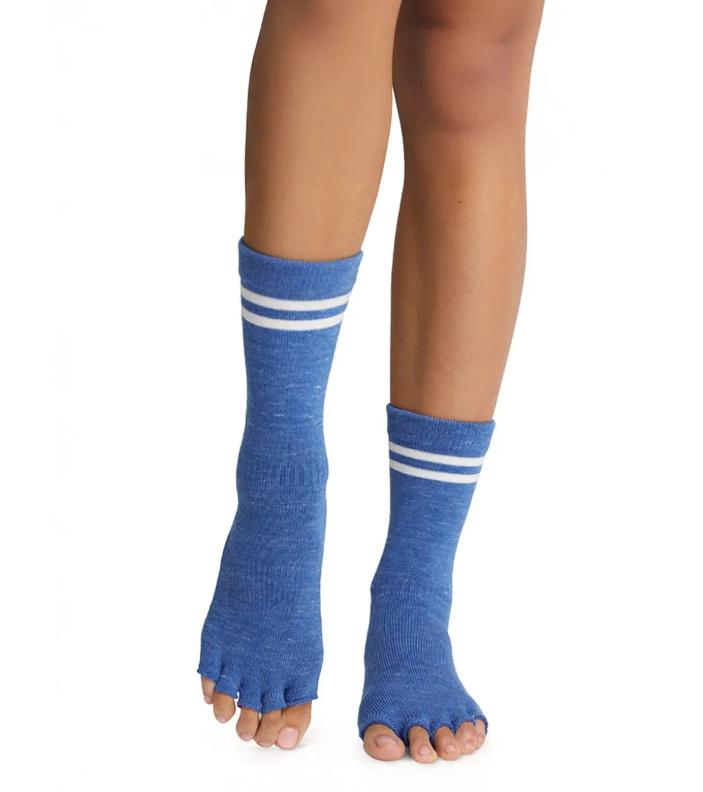 Toesox Crew Half Toe Grip Socks