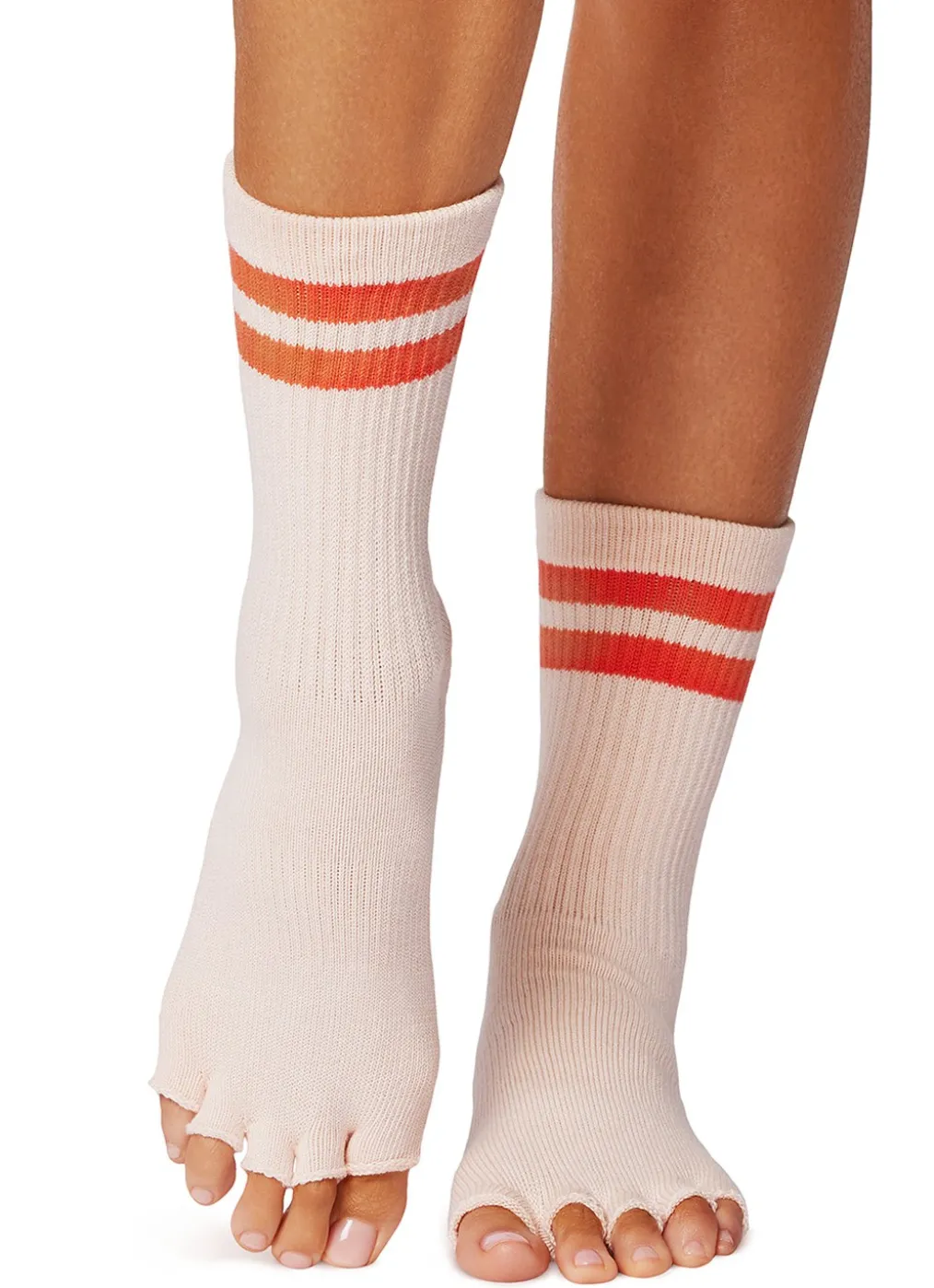 Toesox Crew Half Toe Grip Socks
