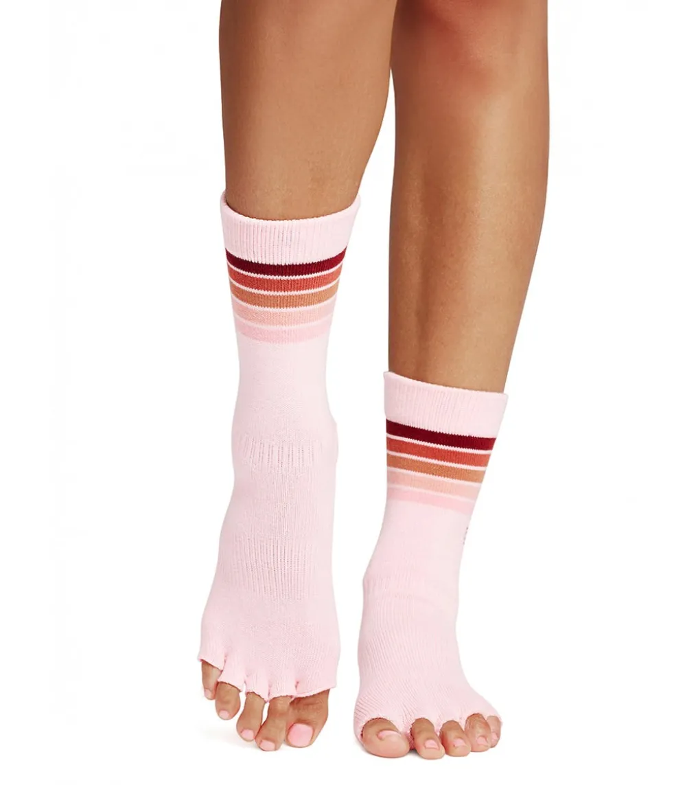Toesox Crew Half Toe Grip Socks