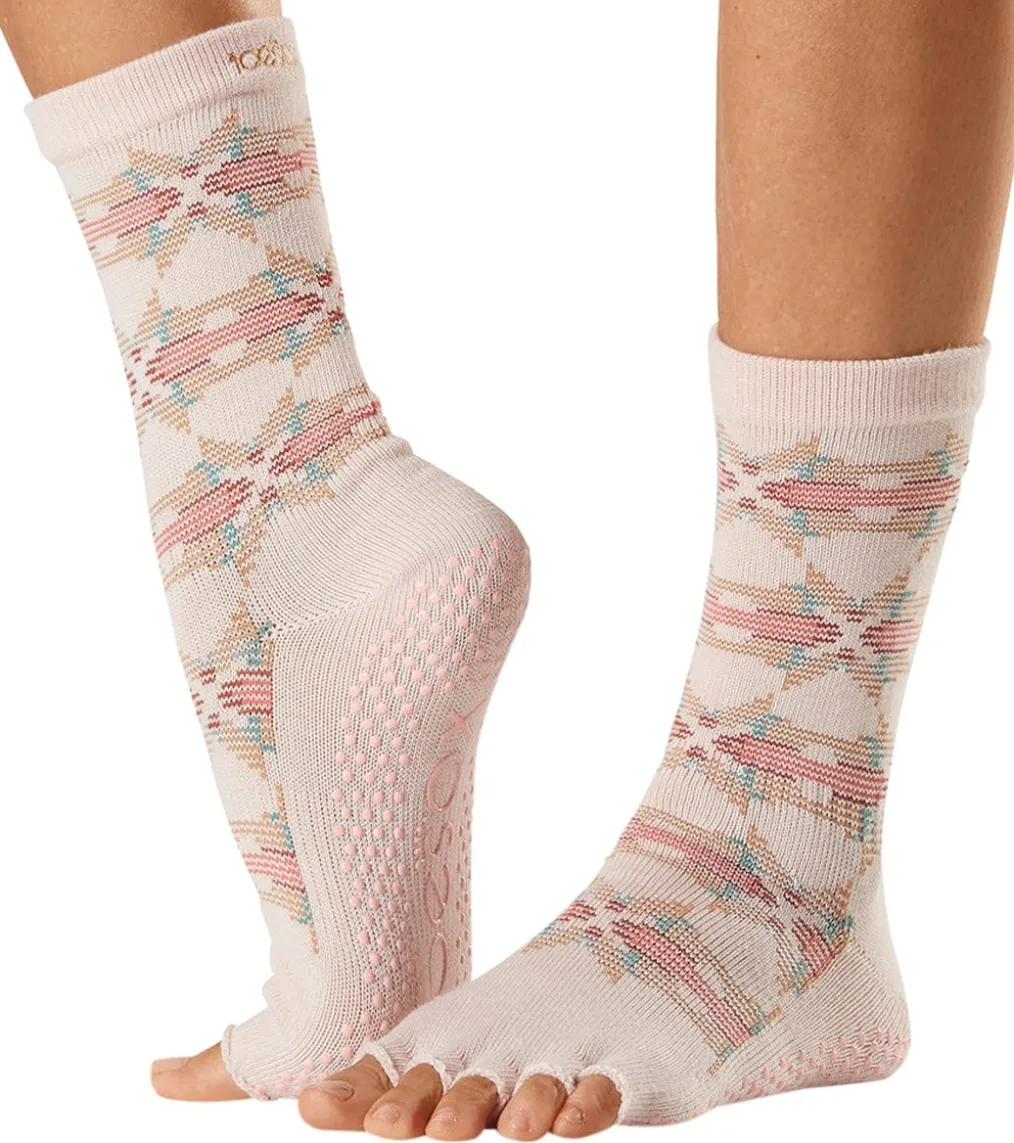 Toesox Crew Half Toe Grip Socks