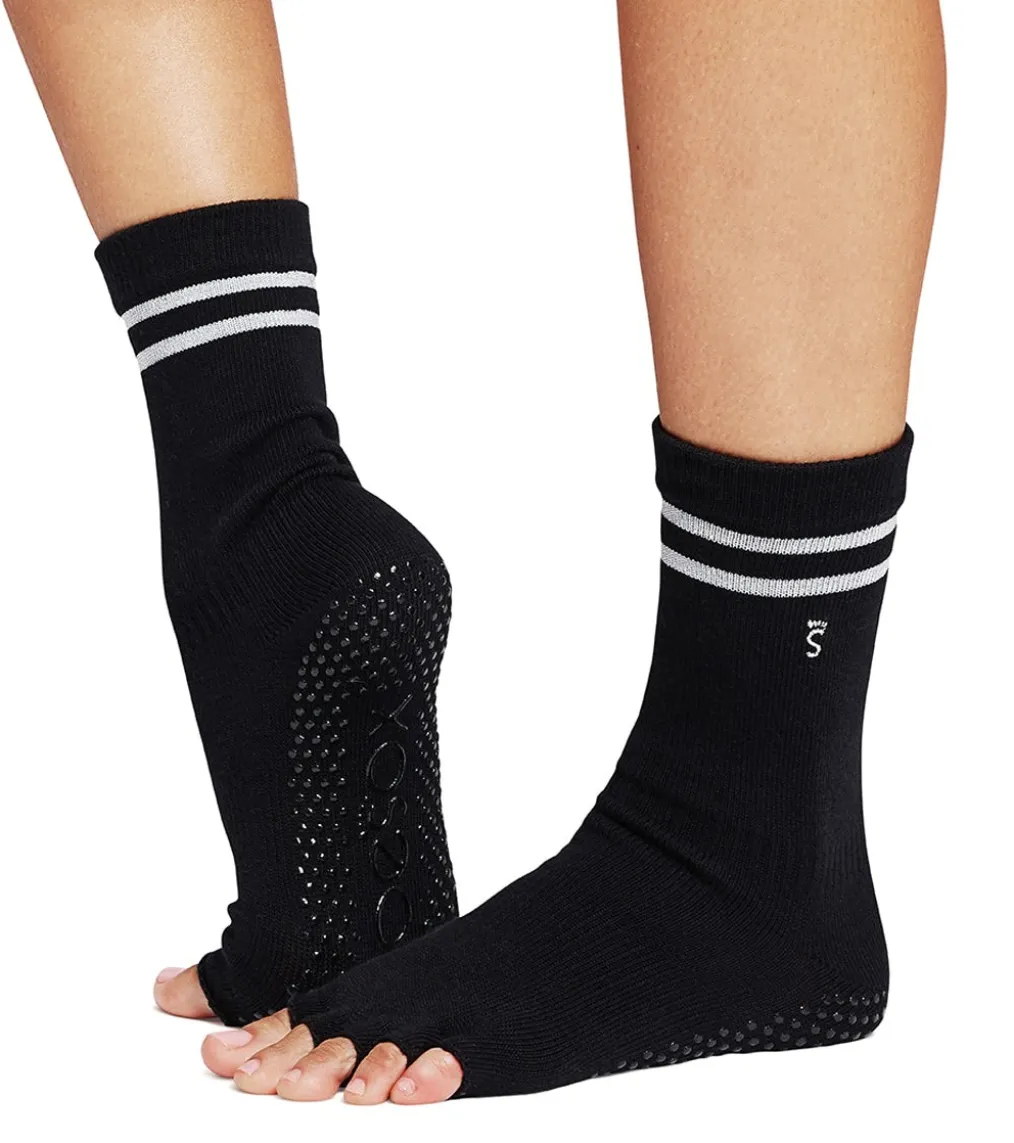 Toesox Crew Half Toe Grip Socks