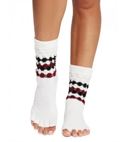 Toesox Crew Half Toe Grip Socks