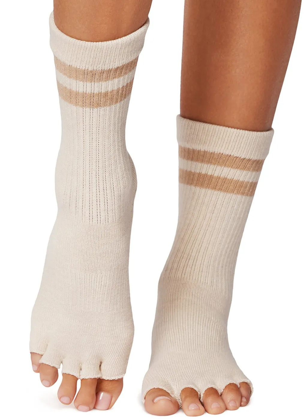 Toesox Crew Half Toe Grip Socks