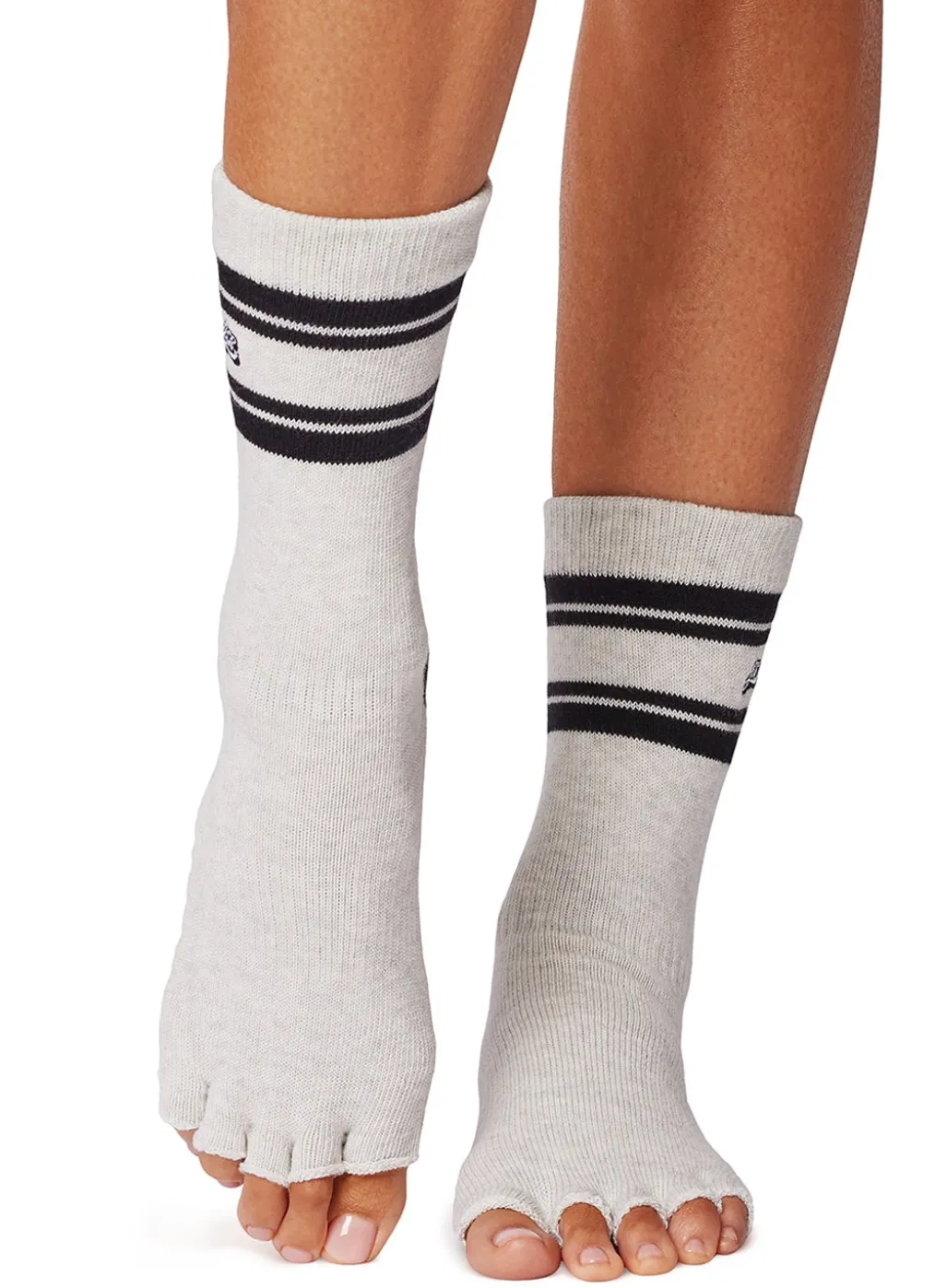 Toesox Crew Half Toe Grip Socks