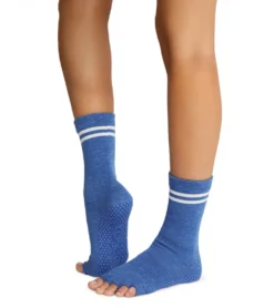 Toesox Crew Half Toe Grip Socks