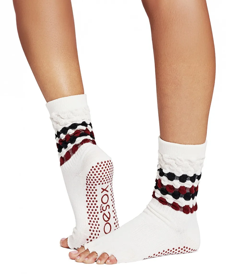 Toesox Crew Half Toe Grip Socks