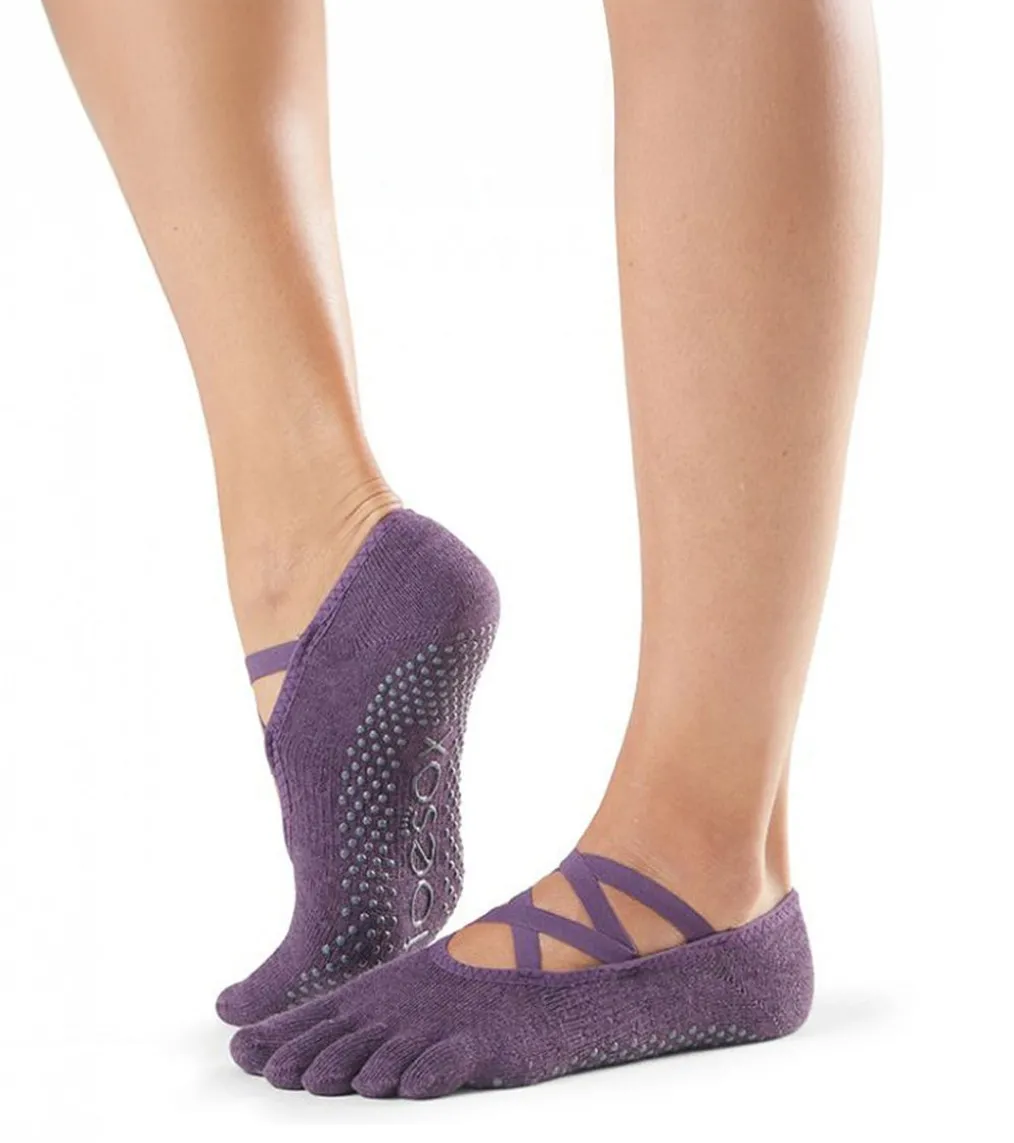 Toesox Elle Full-Toe Yoga Grip Socks