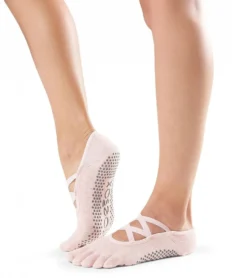 Toesox Elle Full-Toe Yoga Grip Socks