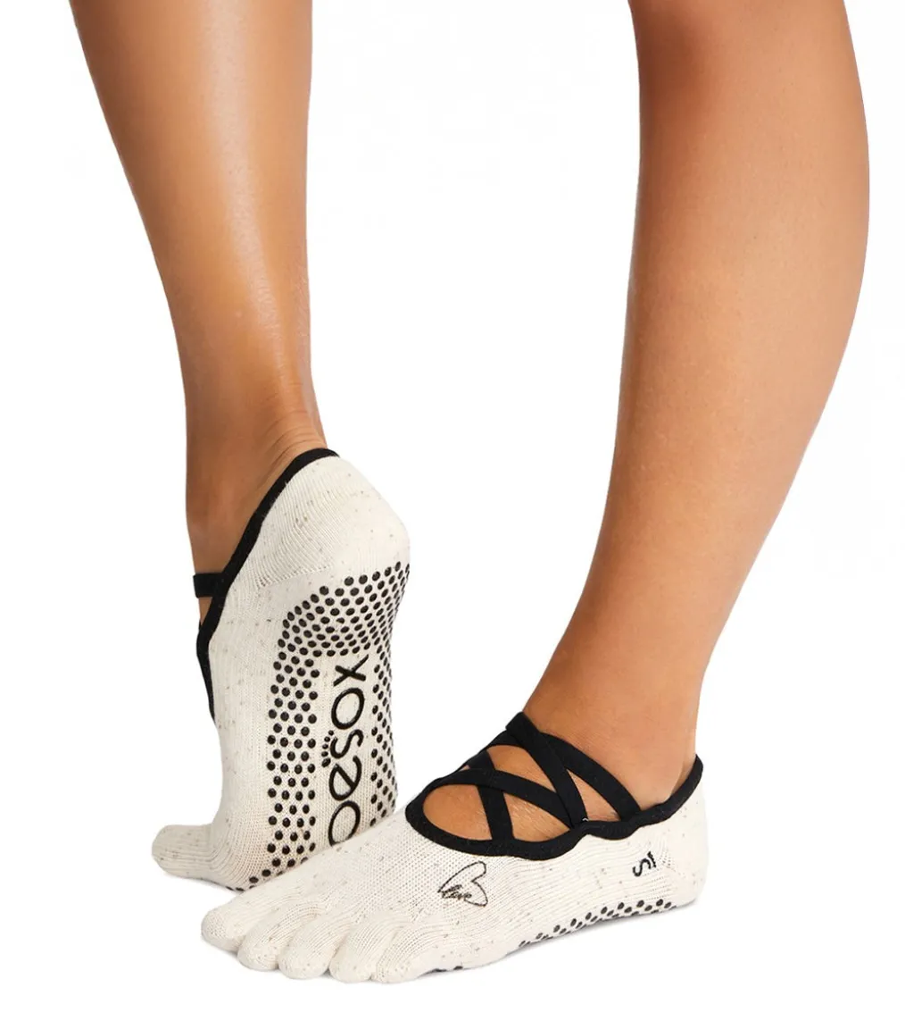 Toesox Elle Full-Toe Yoga Grip Socks