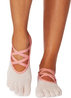Toesox Elle Full-Toe Yoga Grip Socks