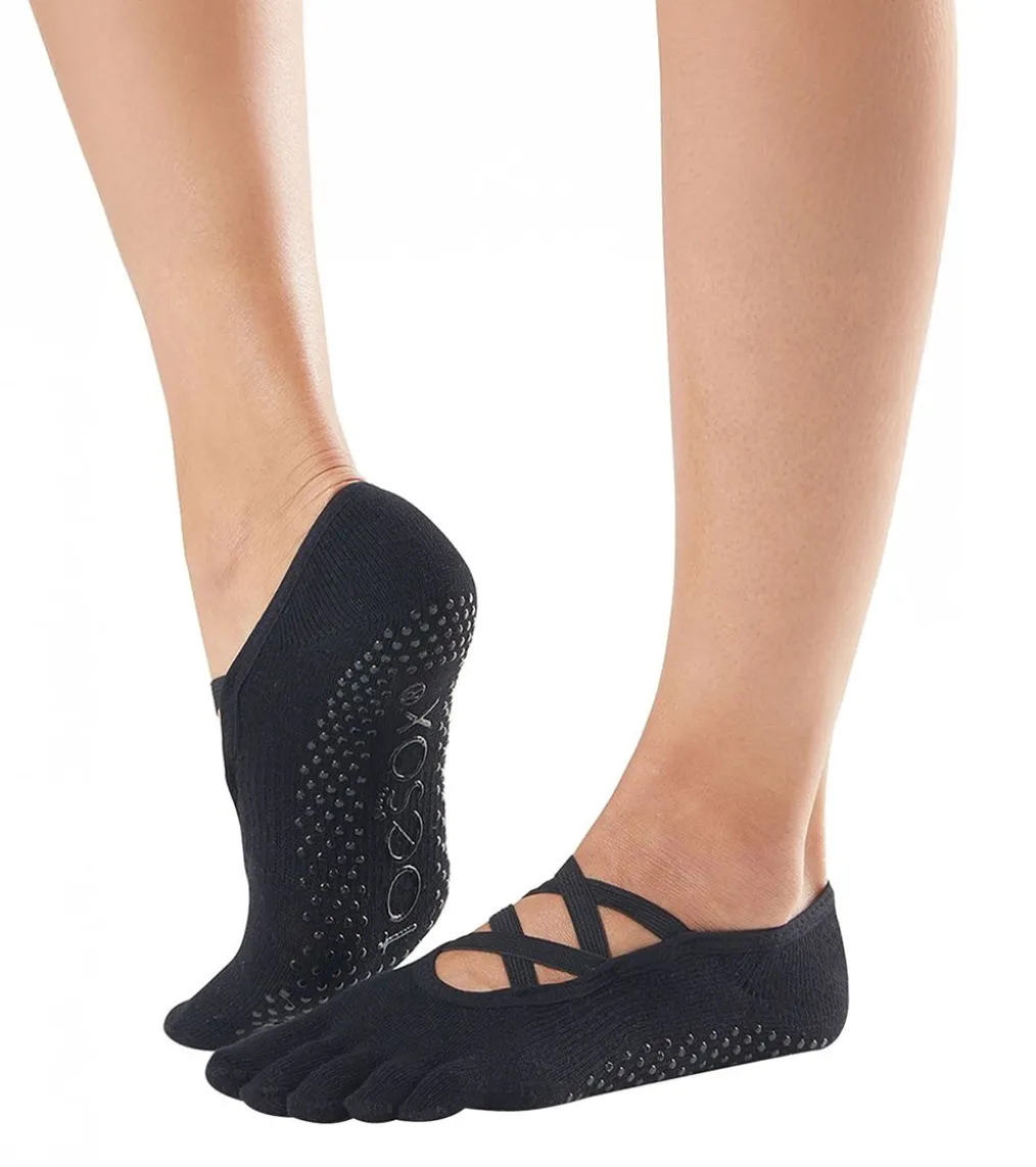 Toesox Elle Full-Toe Yoga Grip Socks