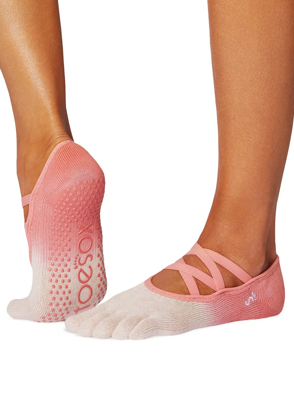 Toesox Elle Full-Toe Yoga Grip Socks