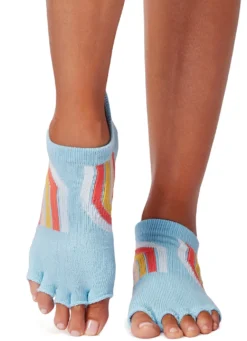 Toesox Grip Half Toe Low Rise Socks