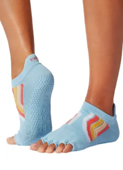 Toesox Grip Half Toe Low Rise Socks