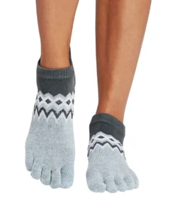Toesox Low Rise Full-Toe Yoga Grip Socks