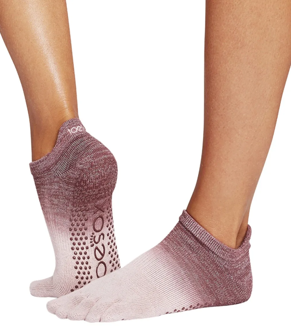 Toesox Low Rise Full-Toe Yoga Grip Socks