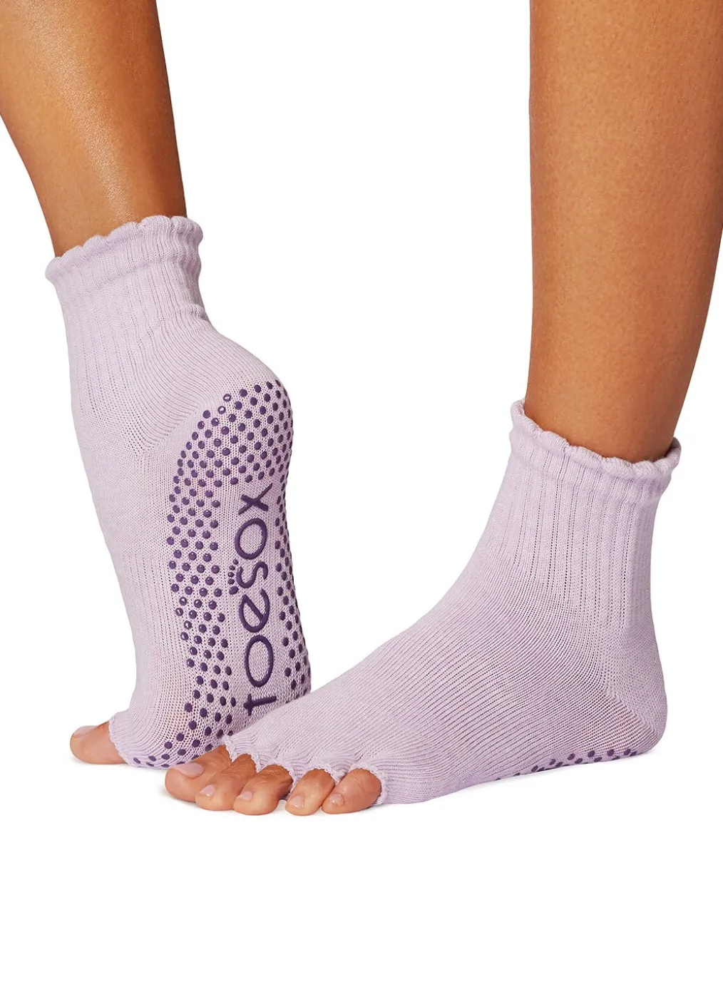 Toesox Melody Scallop Half-Toe Grip Socks