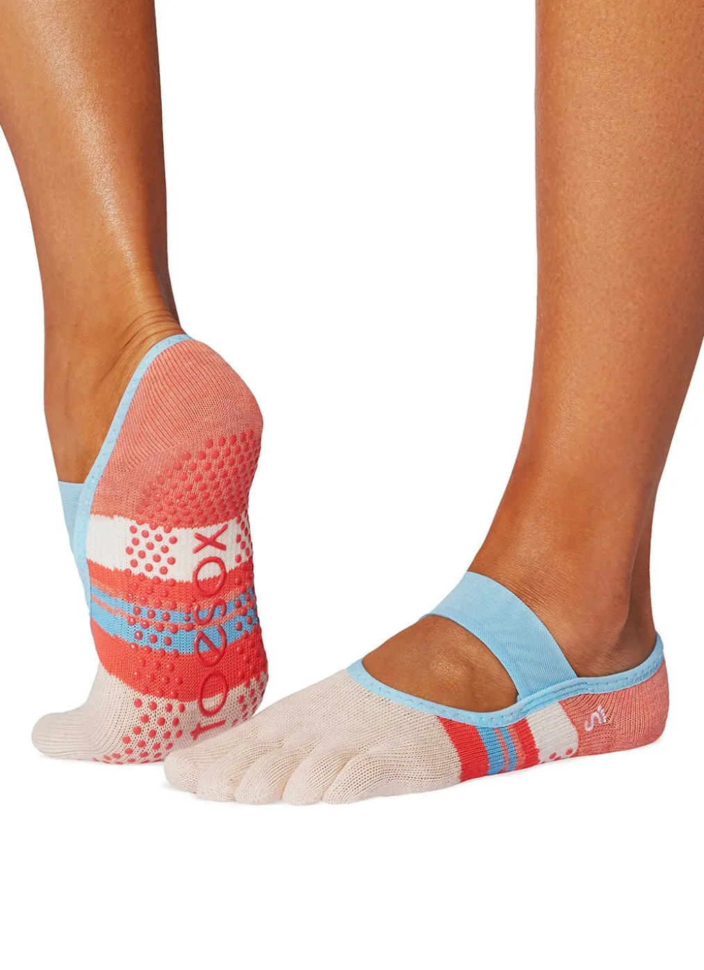 Toesox Organic Mia Grip Full Toe Socks