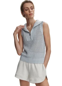 Varley Bains Half-Zip Knit Tank