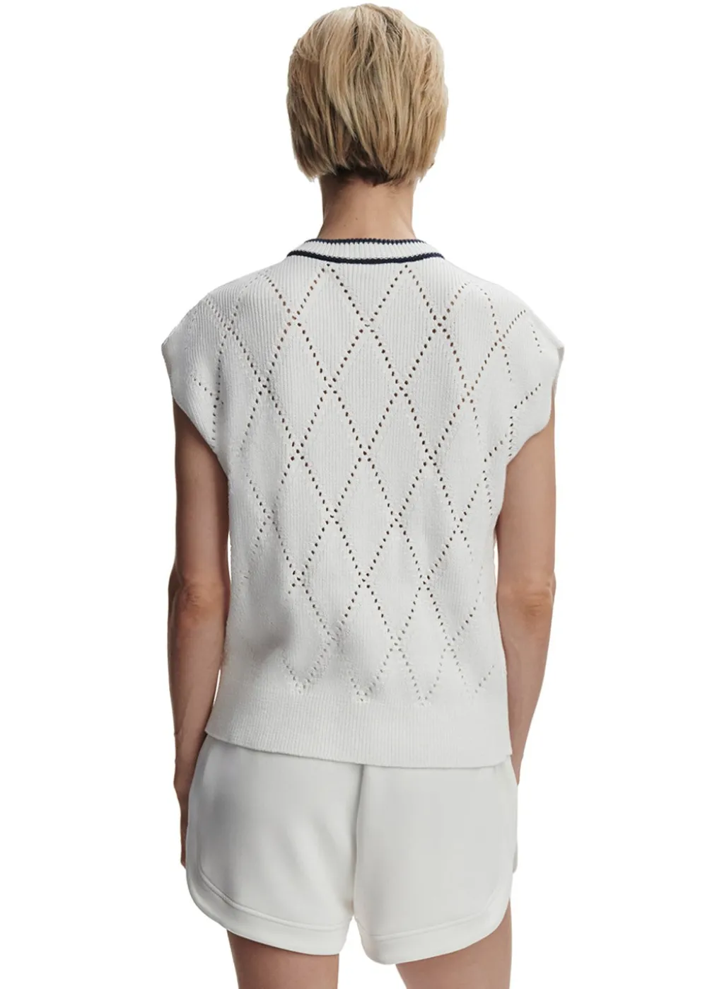Varley Beaton Diamond Knit Top