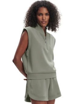 Varley Loretta Half Zip Sleeveless Sweatshirt