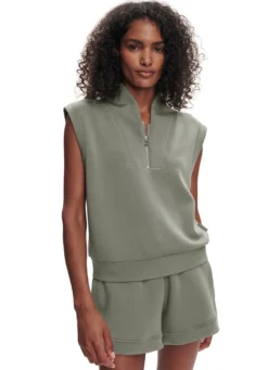 Varley Loretta Half Zip Sleeveless Sweatshirt